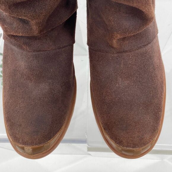 New Sorel Toronto Mid Wedge Bootie Leather Brass Buckle  -Brown size 9 - Picture 5 of 13